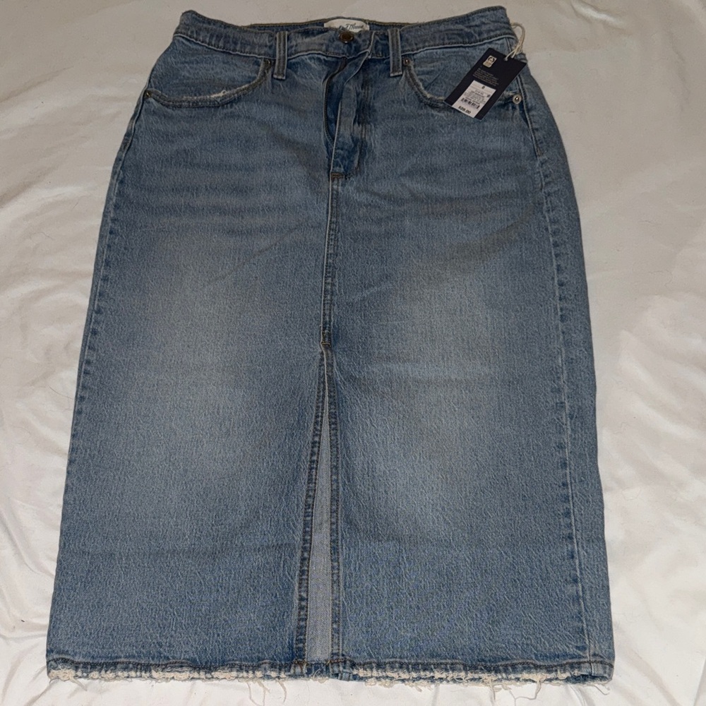 Universal Thread Light Blue Straight Denim Skirt